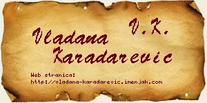 Vladana Karadarević vizit kartica